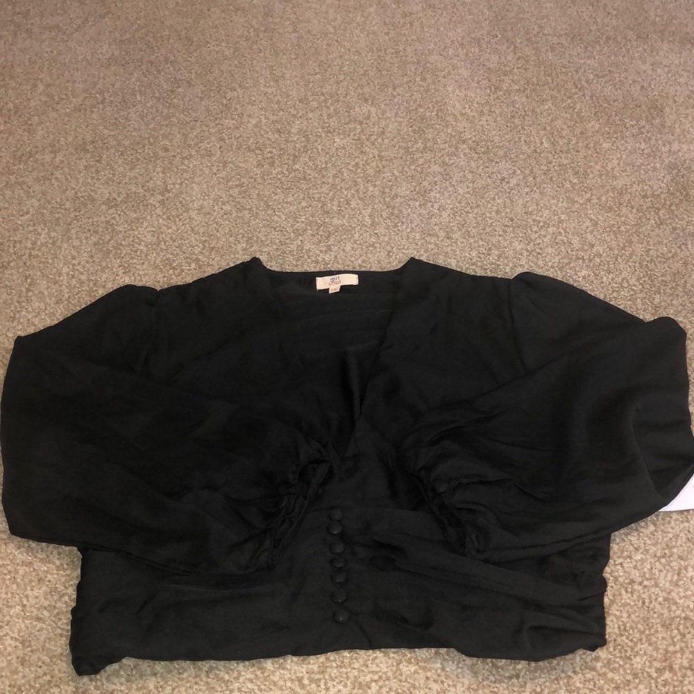 Brand new pintuckered crepe top